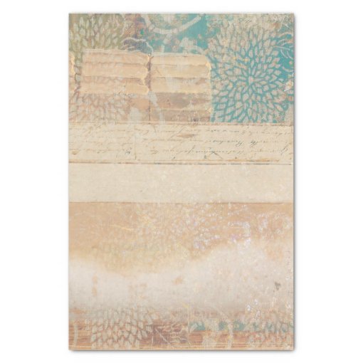 Vintage Rustic Texture Handwriting Decoupage Tissue Paper | Zazzle