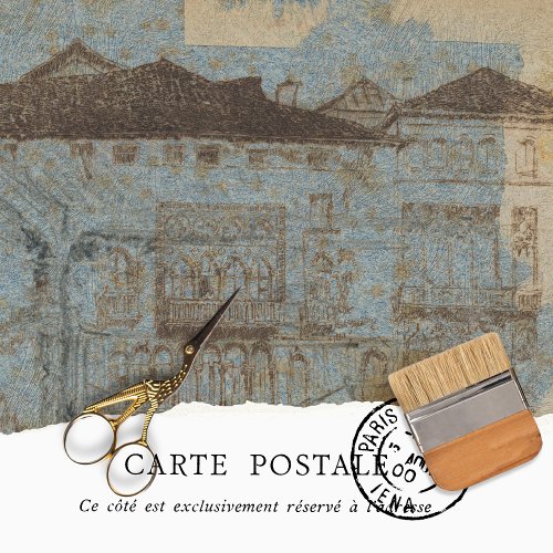 Vintage Rustic Texture House Decoupage  Tissue Paper