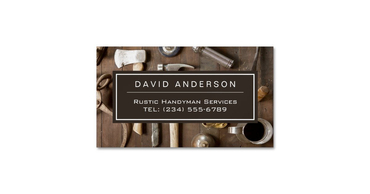 vintage rustic tools carpenter handyman woodworker christmas card birth announcements