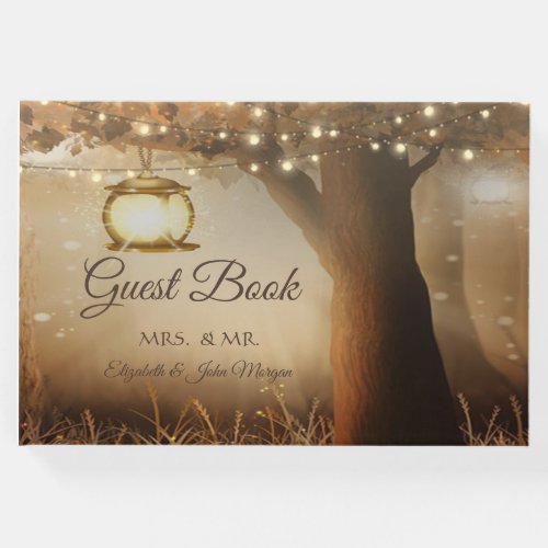 Vintage Rustic Tree  Wedding Guest Book