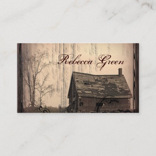 Customizable western farmhouse customizable country boutique business card template