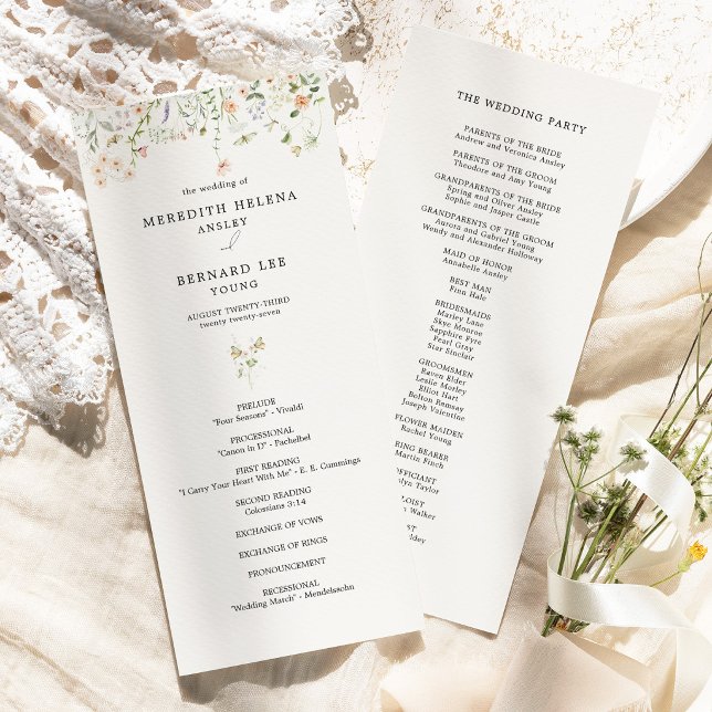 Vintage Rustic Wildflower Wedding Flat Program (Creator Uploaded)