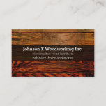 Vintage Rustic Wood Plank Carpentry Woodworking Business Card