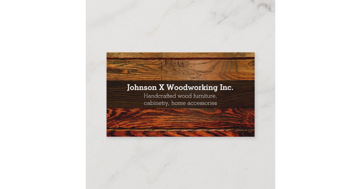 Vintage Rustic Wood Plank Carpentry Woodworking Business Card | Zazzle