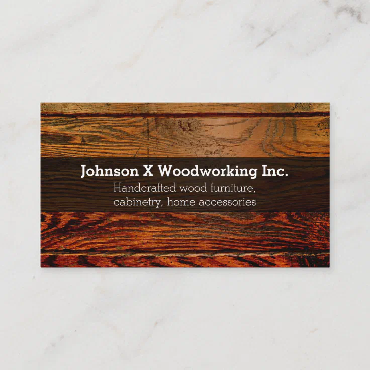 Vintage Rustic Wood Plank Carpentry Woodworking Business Card | Zazzle