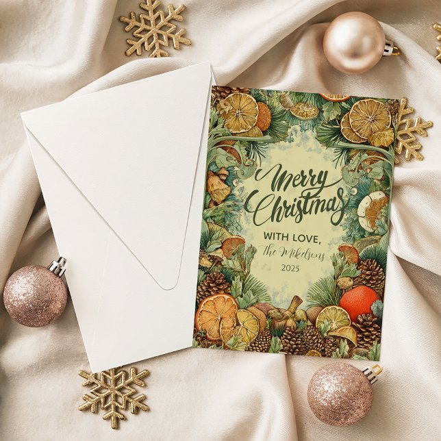 Vintage Rustic Woodland Christmas Holiday Card (Creator Uploaded)