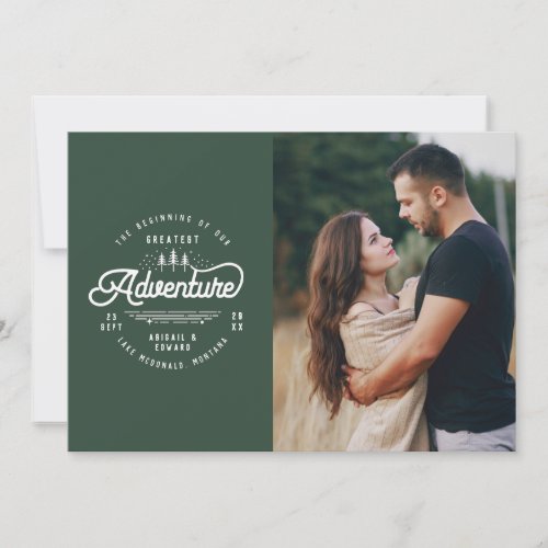 vintage rustic woodland save the date announcement