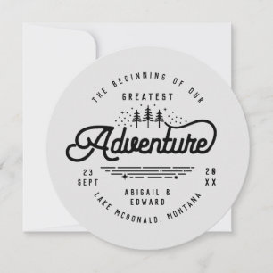 vintage rustic woodland save the date announcement