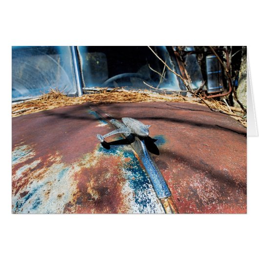 Vintage Rusty Hood Ornament Cards (Front Horizontal)