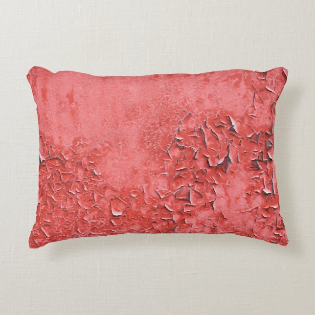 Vintage Rusty Iron Wall Texture Accent Pillow (Front)