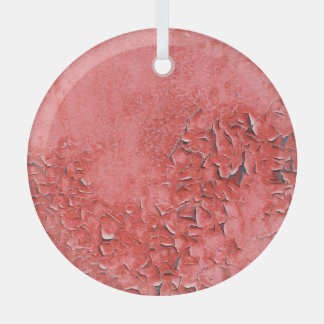 Vintage Rusty Iron Wall Texture Glass Ornament