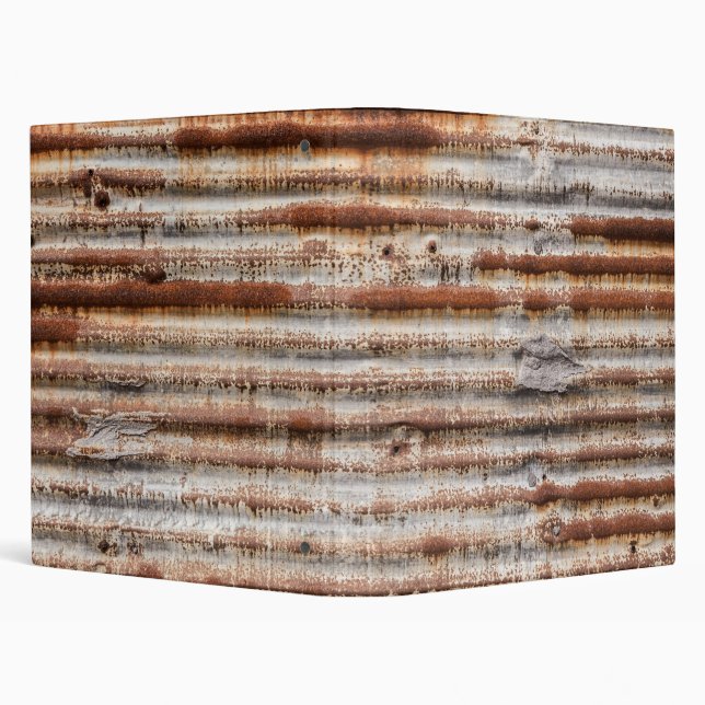 Vintage Rusty Metal 3 Ring Binder (Background)