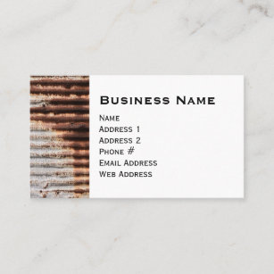 Vintage Rusty Metal Business Card