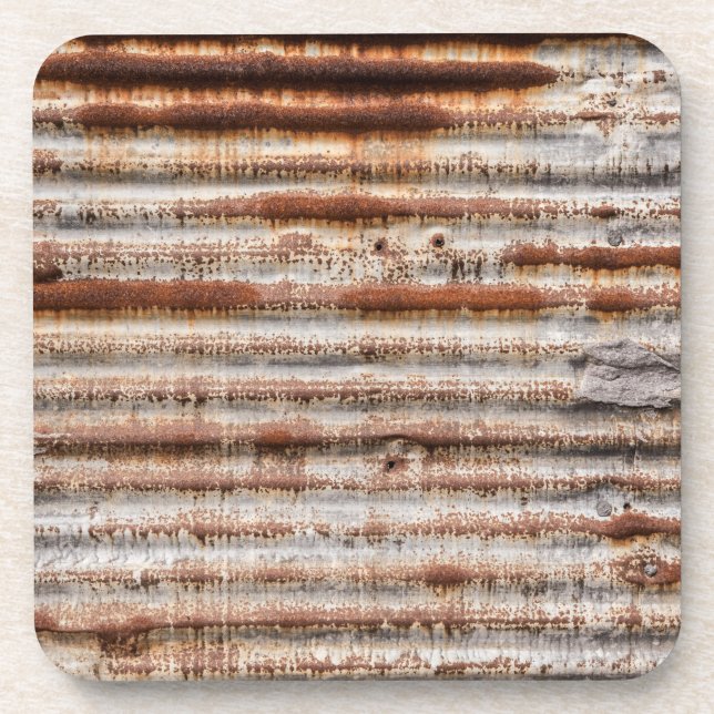 Vintage Rusty Metal Drink Coaster (Front)