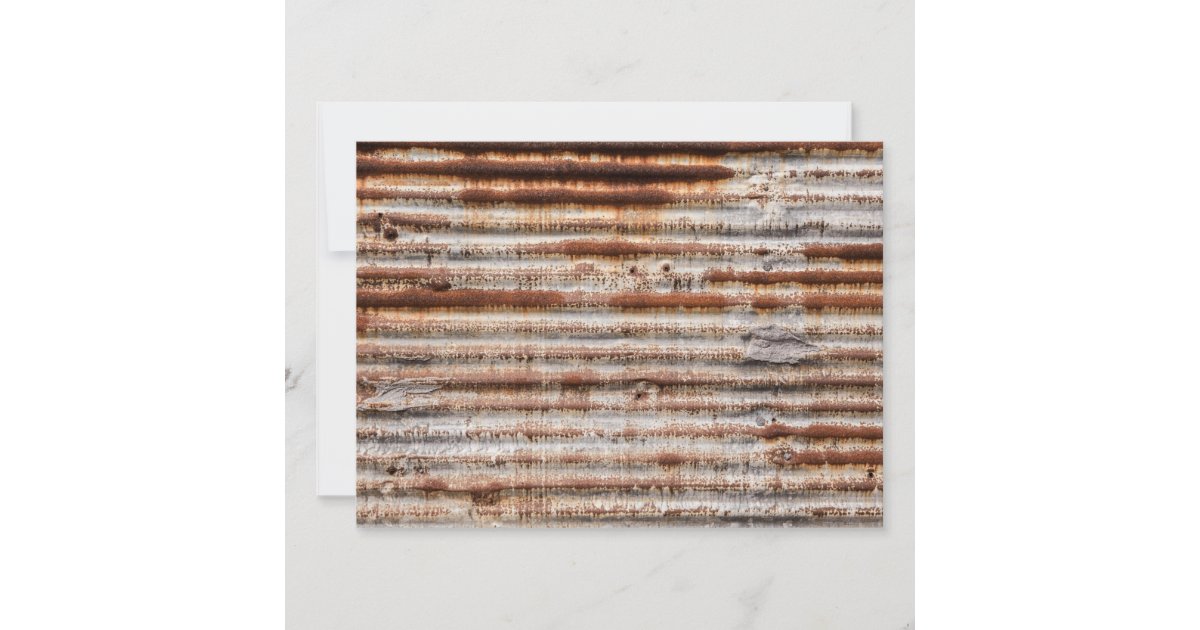 Vintage Rusty Metal Invitation | Zazzle