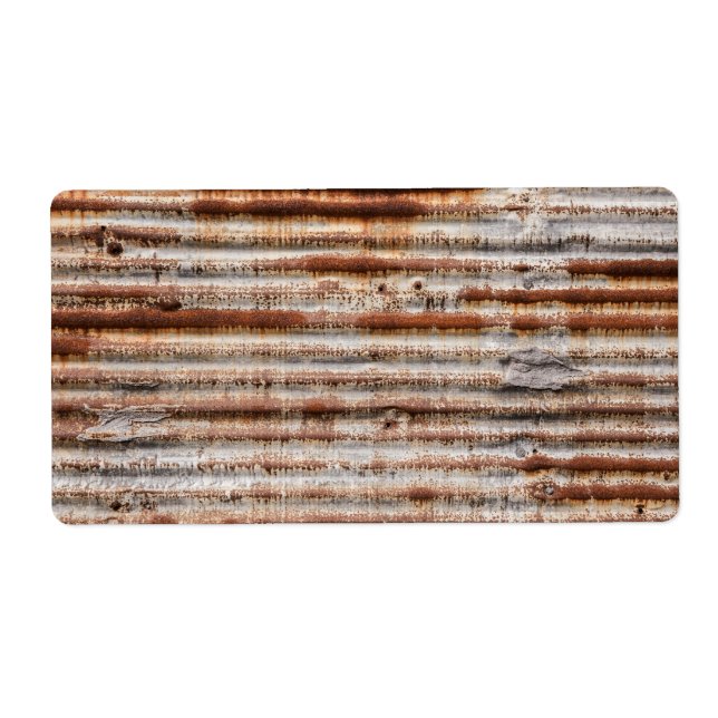 Vintage Rusty Metal Label (Front)