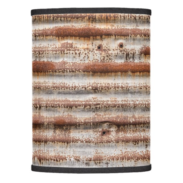 Vintage Rusty Metal Lamp Shade (Front)