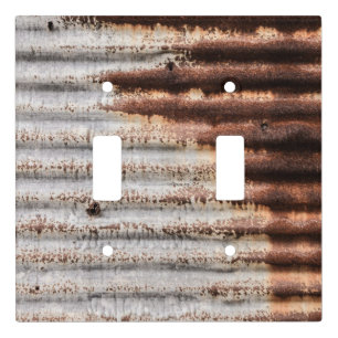 Vintage Rusty Metal Light Switch Cover