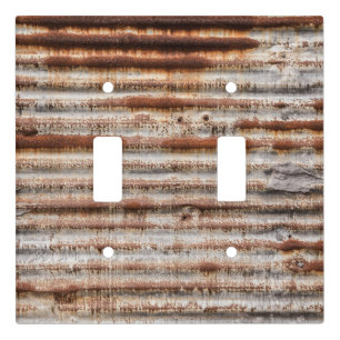Vintage Rusty Metal Light Switch Cover