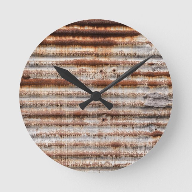 Vintage Rusty Metal Round Clock (Front)