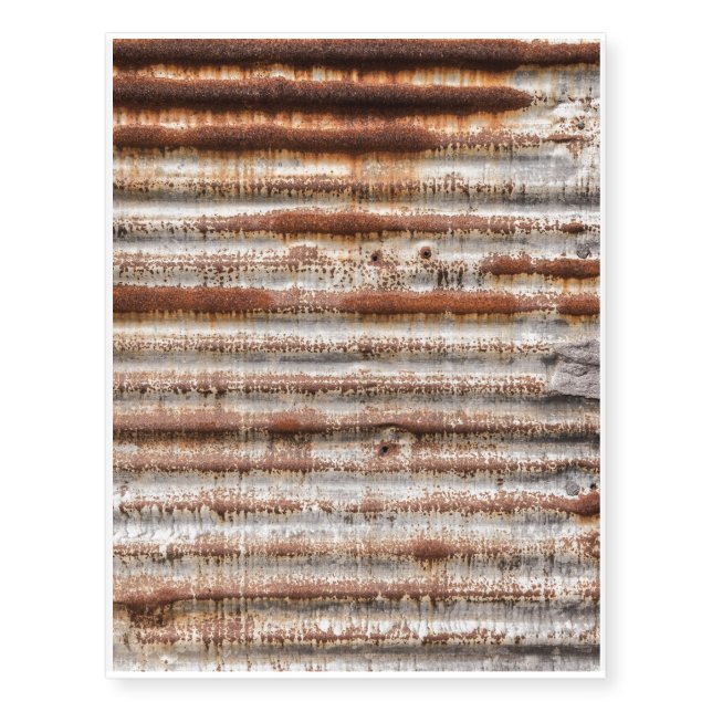 Vintage Rusty Metal Temporary Tattoos (Front)