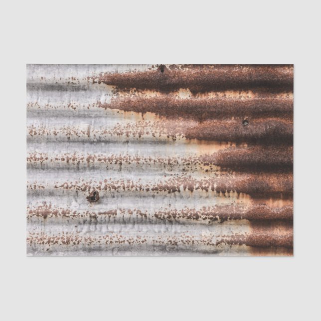 Vintage Rusty Metal Tissue Paper (Front)