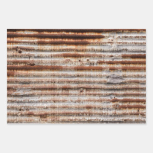 Vintage Rusty Metal Wrapping Paper Sheets