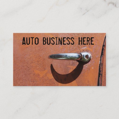 Vintage Rusty Orange Truck Salvage Parts Business Card