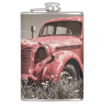 Vintage Rusty Red Truck Flask at Zazzle