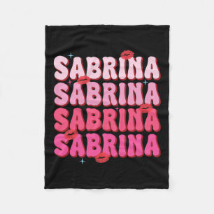 Vintage Sabrina Personalized Name I Love Sabrina G Fleece Blanket
