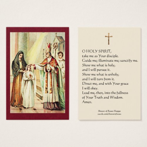 Vintage Sacrament of Confirmation Girl Holy Card