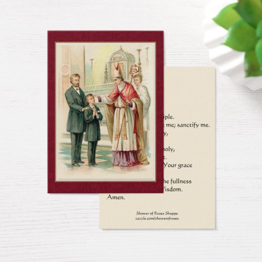 Vintage Sacrament of Confirmation Holy Card (Desk)