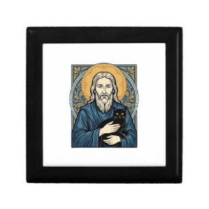 Vintage Sacred Cat Portrait Vector Shirt Design_1 Gift Box