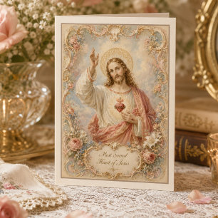 Vintage Sacred Heart of Jesus All Occasion Cards