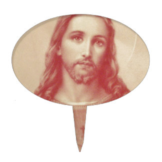 Vintage Sacred Heart of Jesus Cake Topper