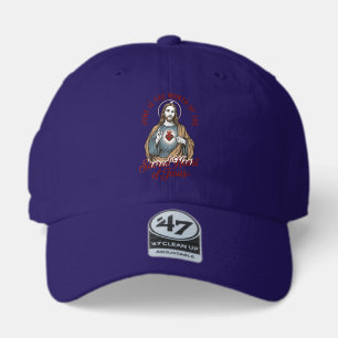 Vintage Sacred Heart of Jesus June Religious Shirt 47 Brand Hat