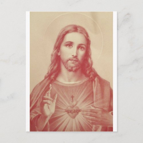 Vintage Sacred Heart of Jesus Postcard
