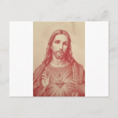 Vintage Sacred Heart of Jesus Postcard