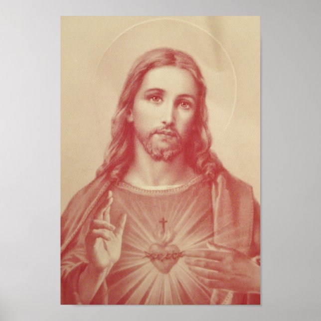 Vintage Sacred Heart of Jesus Poster (Front)