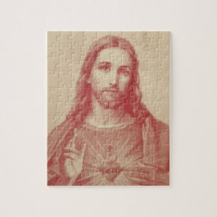Vintage Sacred Heart of Jesus Puzzle