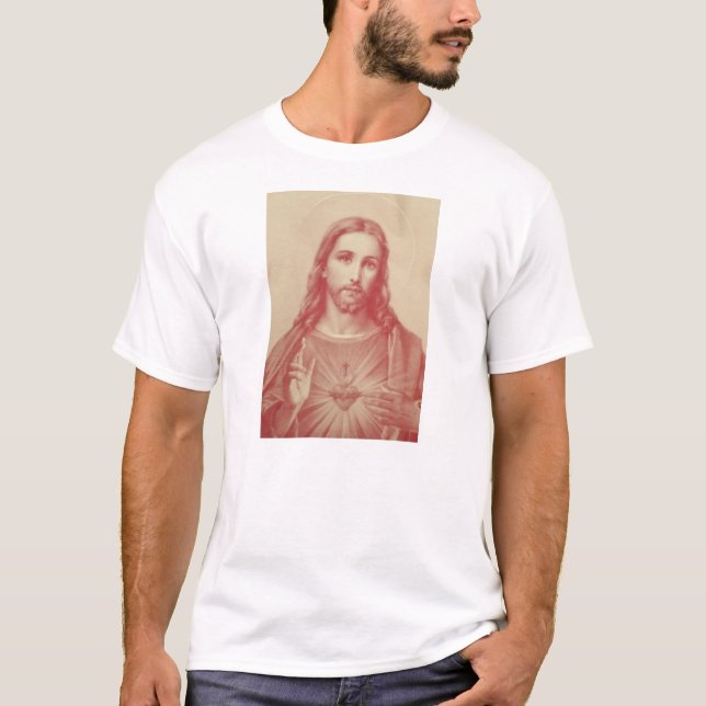 Vintage Sacred Heart of Jesus T-Shirt (Front)