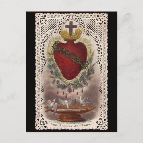 Vintage Sacred Heart Postcard