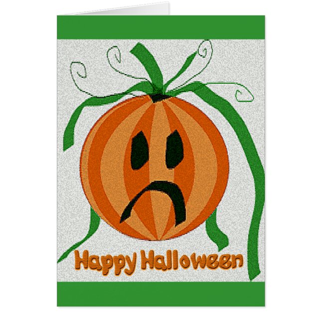 Vintage Sad Jack o' Lantern Cards (Front)