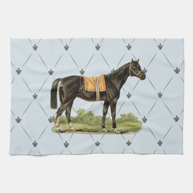 Vintage Saddle Horse Kitchen Towel (Horizontal)