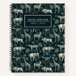 Vintage Safari African Animals Pattern Notebook