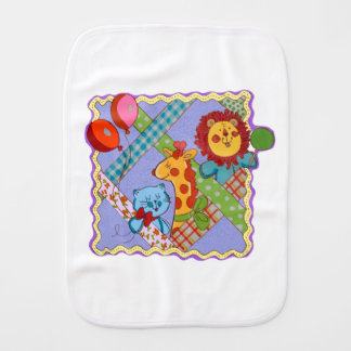 Vintage Safari Animals Burp Cloth