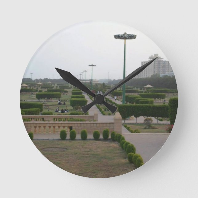 Vintage Safari Hakuna Matata Park.jpg Round Clock (Front)