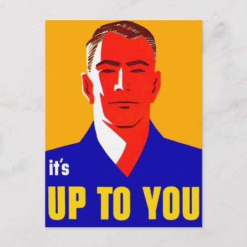 Vintage Safety Man Its Up To You Postcard