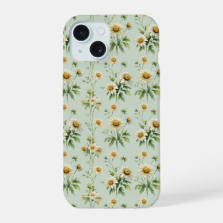 Vintage Sage Green Daisy Phone Case