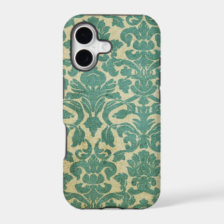 Vintage Sage Green Damask iPhone 17 Case